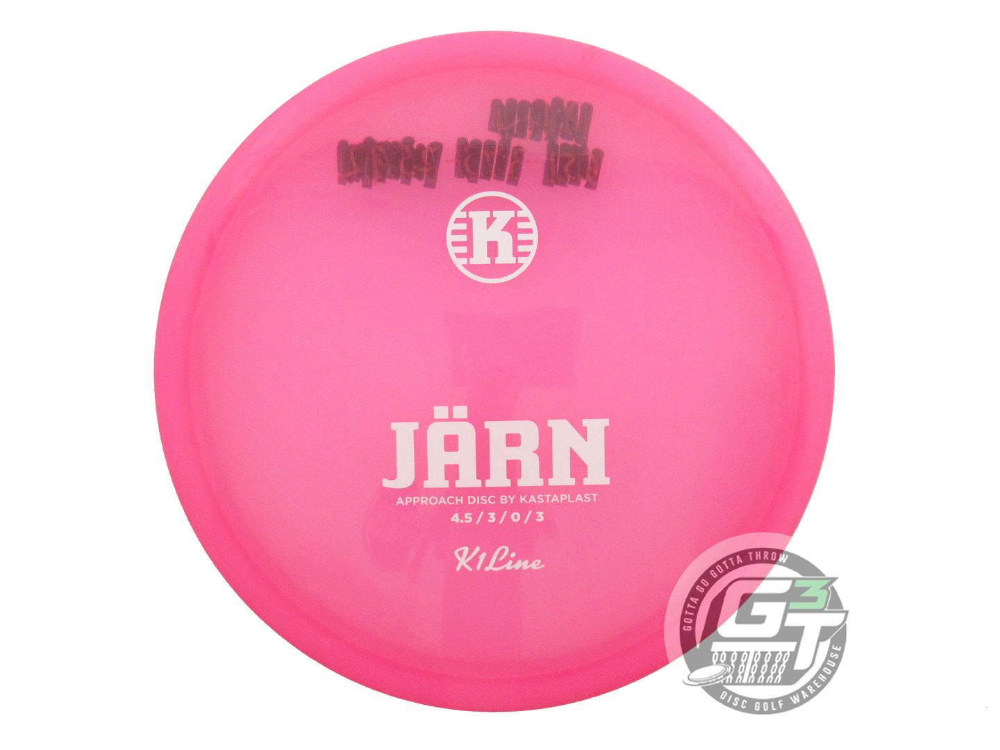USED Kastaplast K1 Jarn 176g Pink White Stamp Midrange Golf Disc