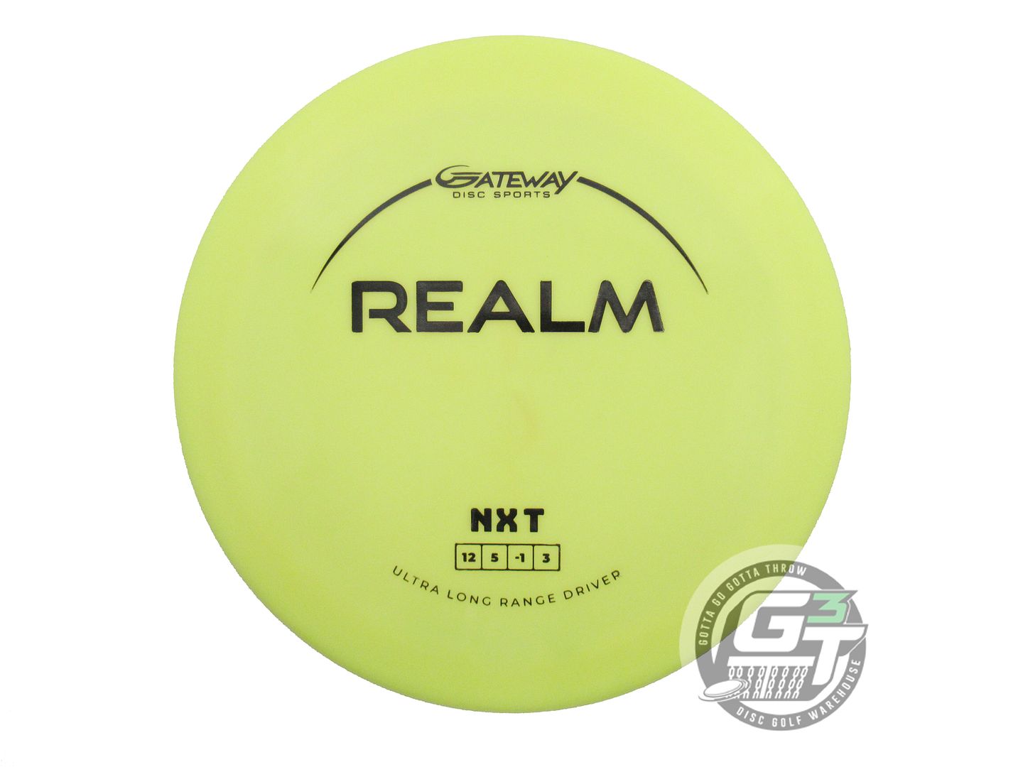 USED Gateway NXT Realm 176g Yellow Black Stamp Distance Driver Golf Disc