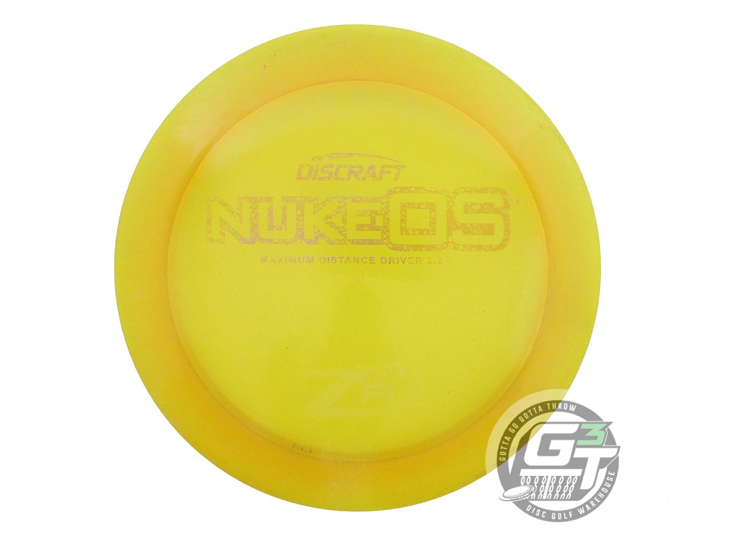 USED Discraft Z FLX Nuke OS 174g Yellow Wiped Stamp Distance Driver Golf Disc