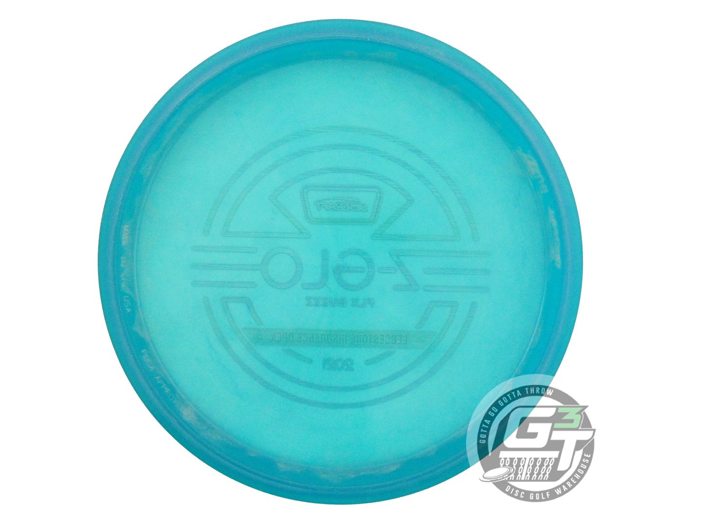 USED Discraft [LEDGESTONE] Z FLX Glo Buzzz 177g Teal Rainbow Laser Midrange Disc