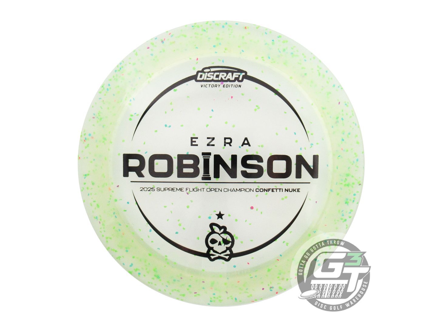 USED Discraft [ROBINSON] Confetti Z Nuke 176g Lime Distance Driver Golf Disc