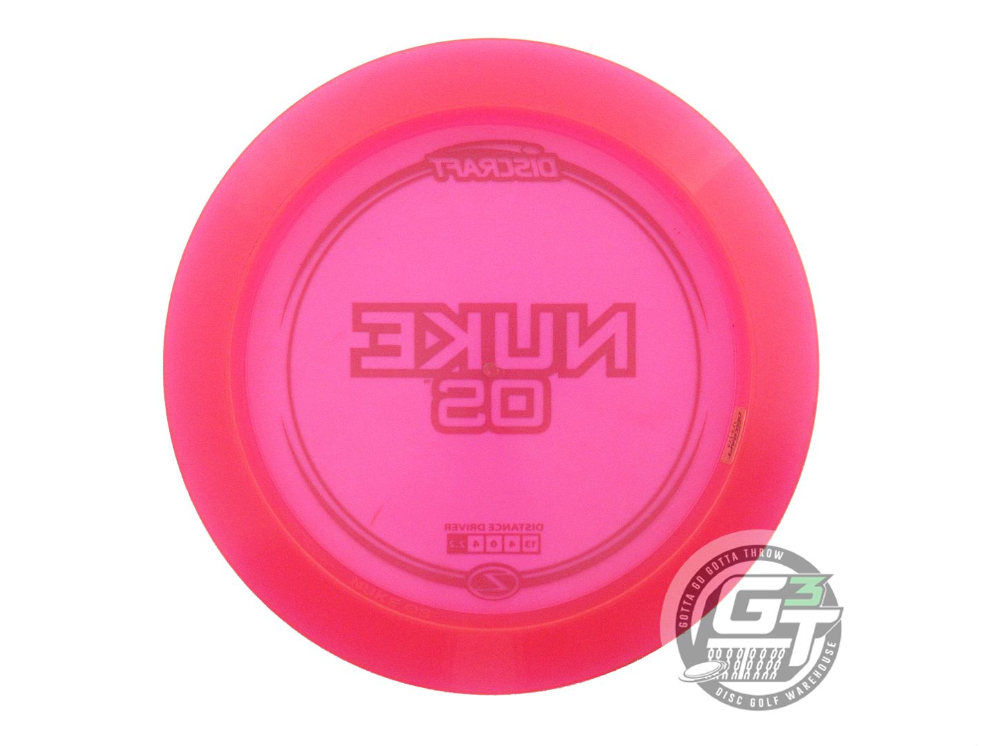 USED Discraft Z Nuke OS 175g Pink Green Foil Distance Driver Golf Disc