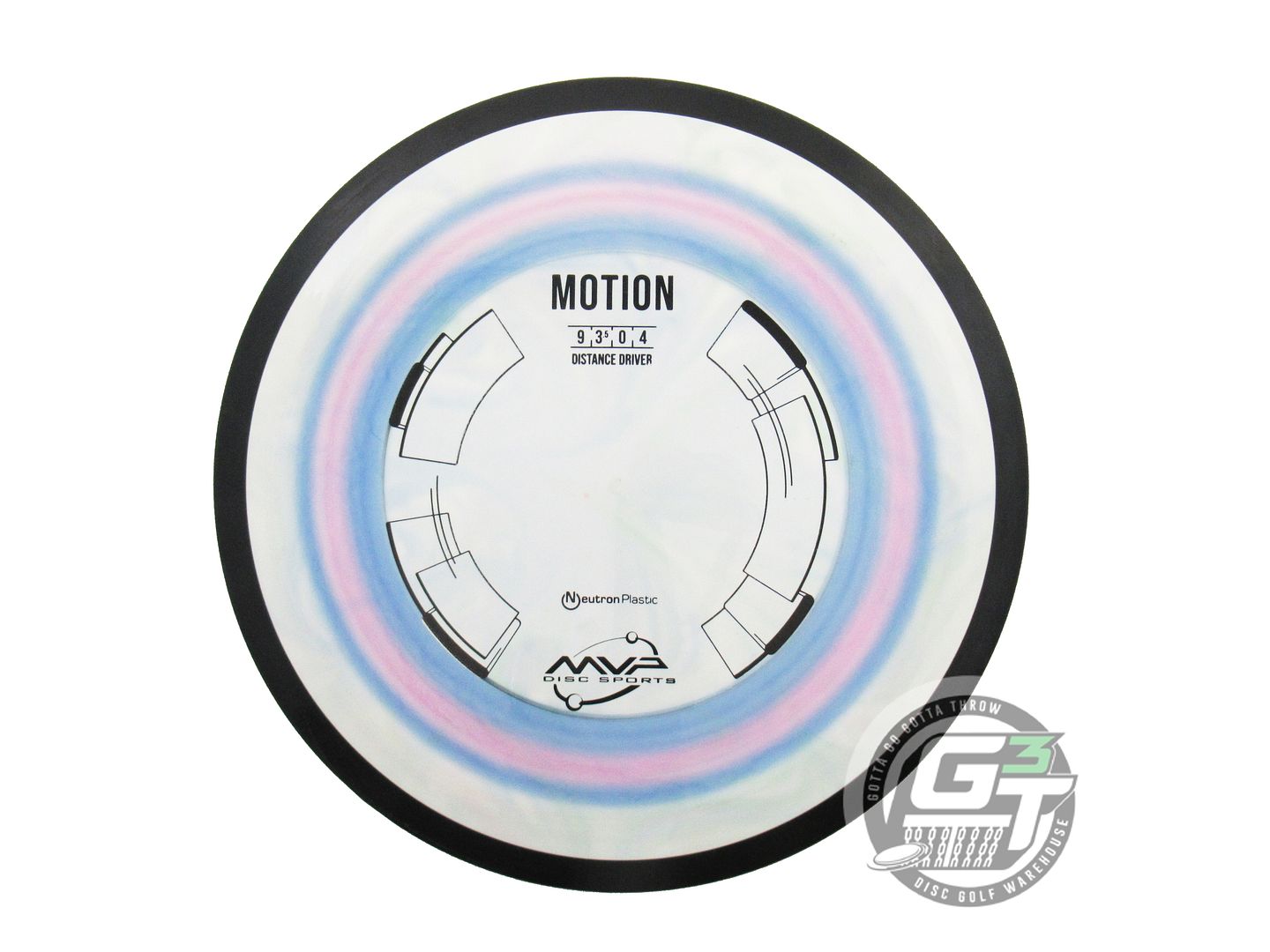 USED MVP Disc Sports Neutron Motion 166g White HOME DYED Distance Driver Disc