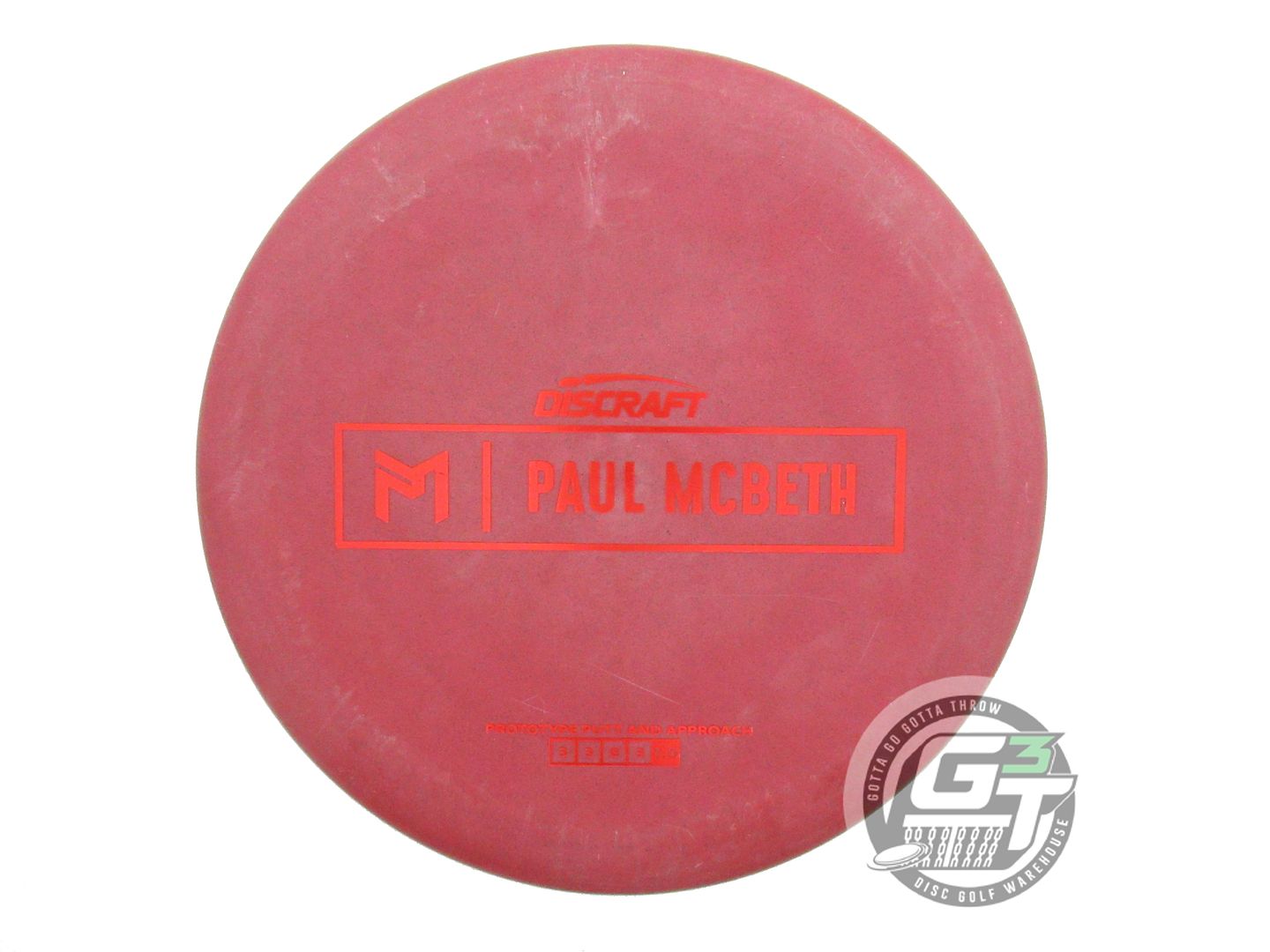 USED Discraft PROTO Jawbreaker Luna 174g Maroon Red Foil Putter Golf Disc
