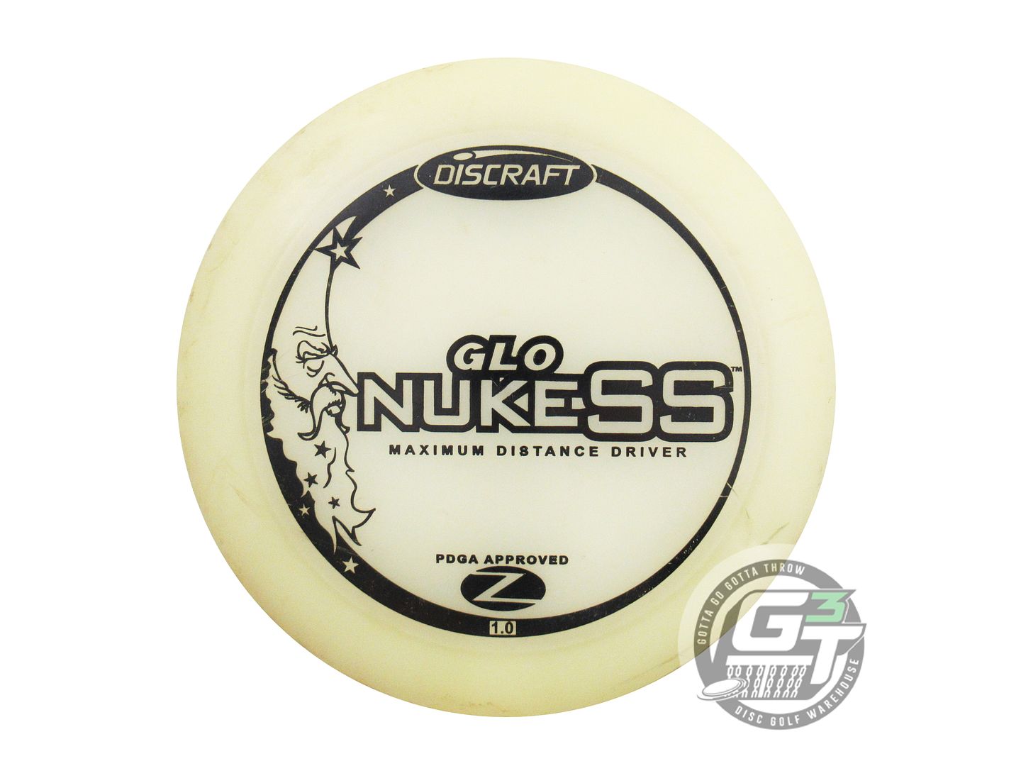 USED Discraft Glo Z Nuke SS 175g Black Stamp Distance Driver Golf Disc