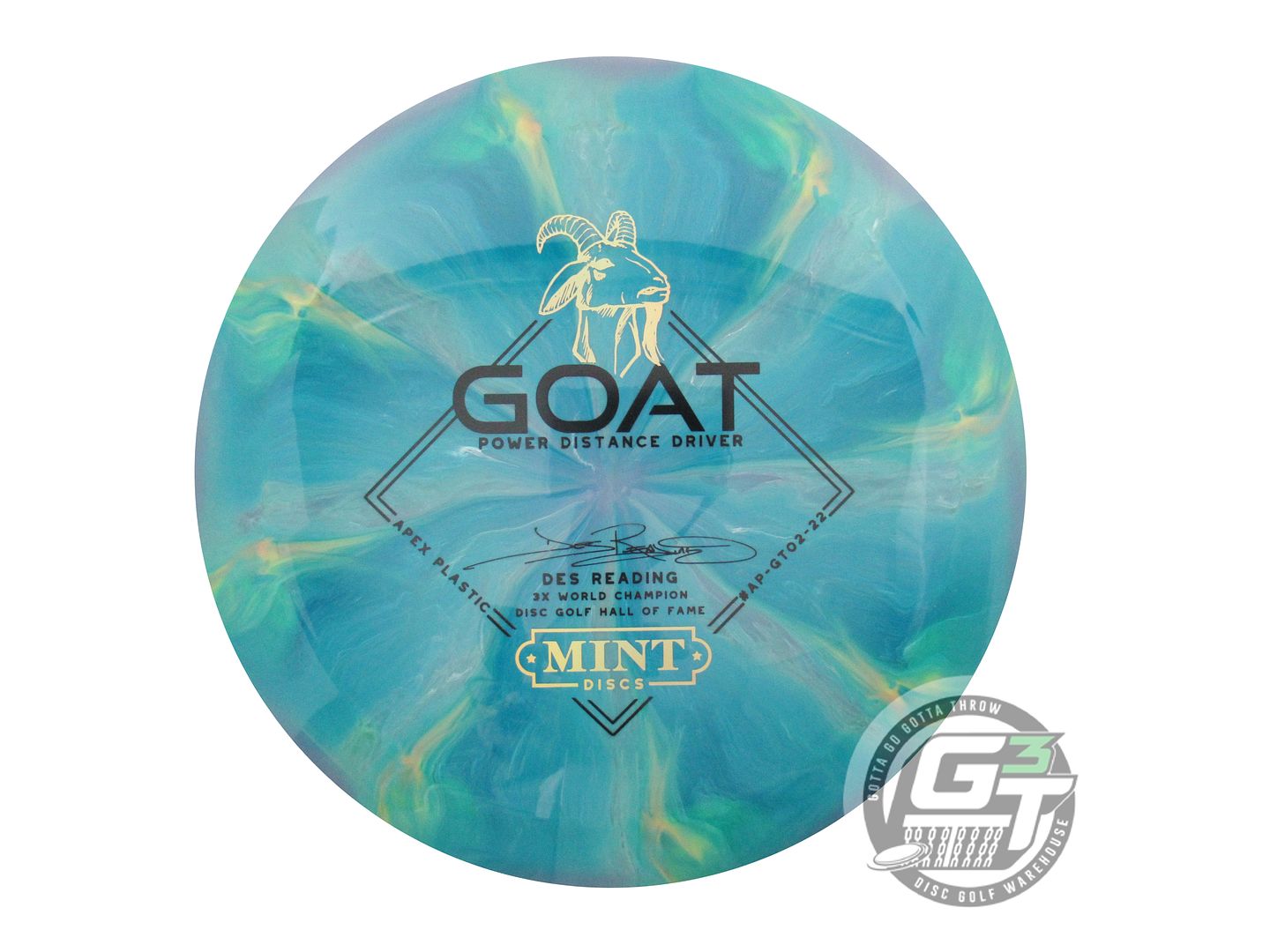 Mint Discs Swirly Apex Goat [Des Reading 3X] Distance Driver Golf Disc (Individually Listed)