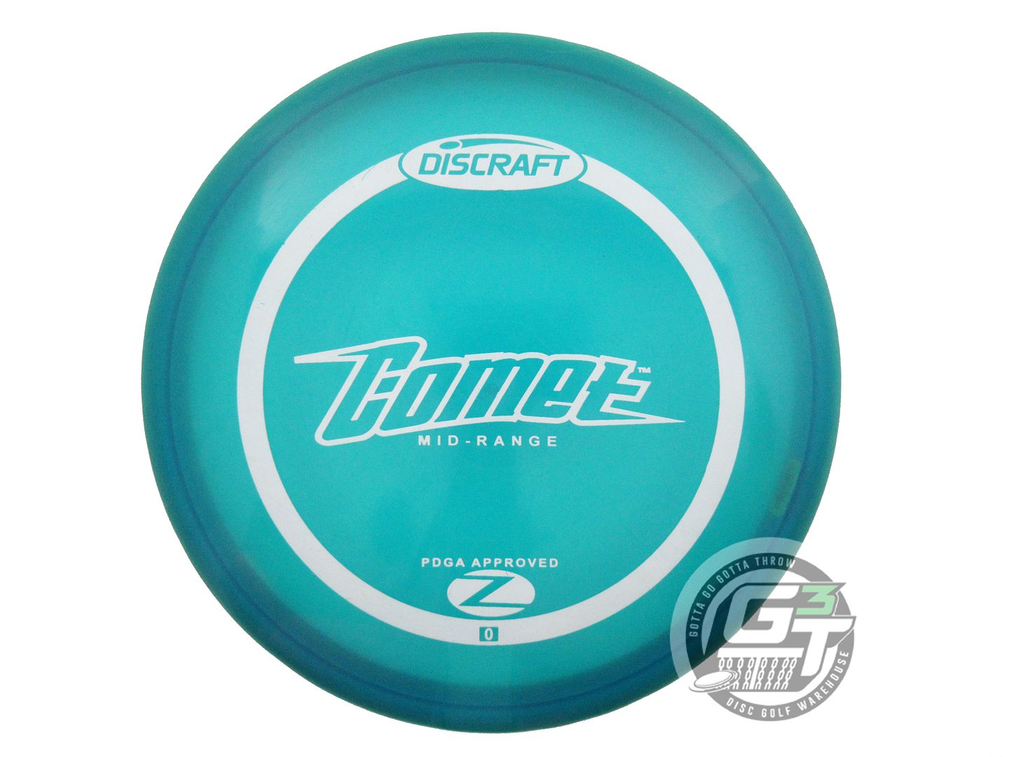 USED Discraft Z Comet 170g Teal White Stamp PFN Midrange Golf Disc