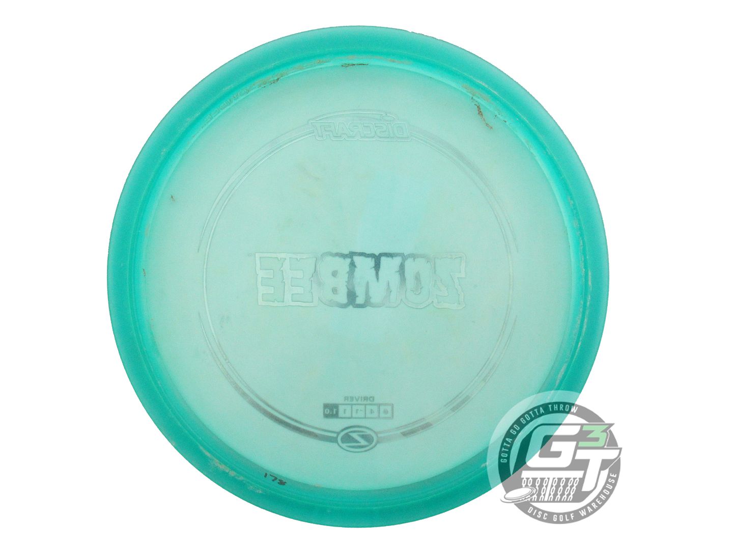 USED Discraft Z Zombee 178g Seafoam Zebra Foil Fairway Driver Golf Disc