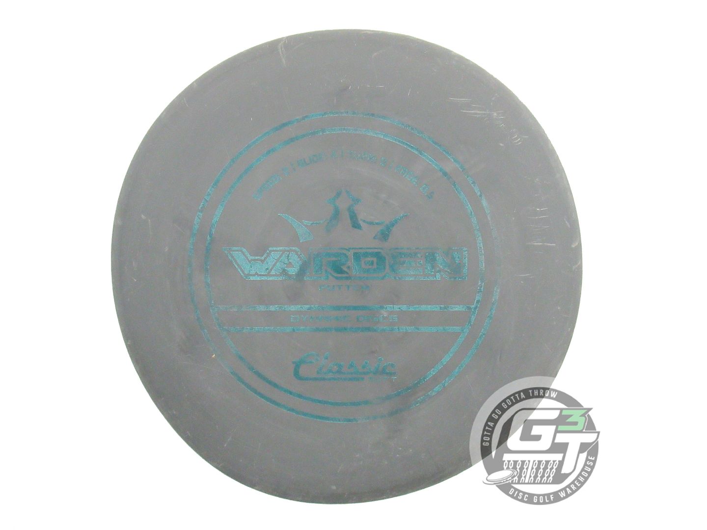 USED Dynamic Discs Classic Soft Burst Warden 174g Gray Aqua Foil Putter Disc