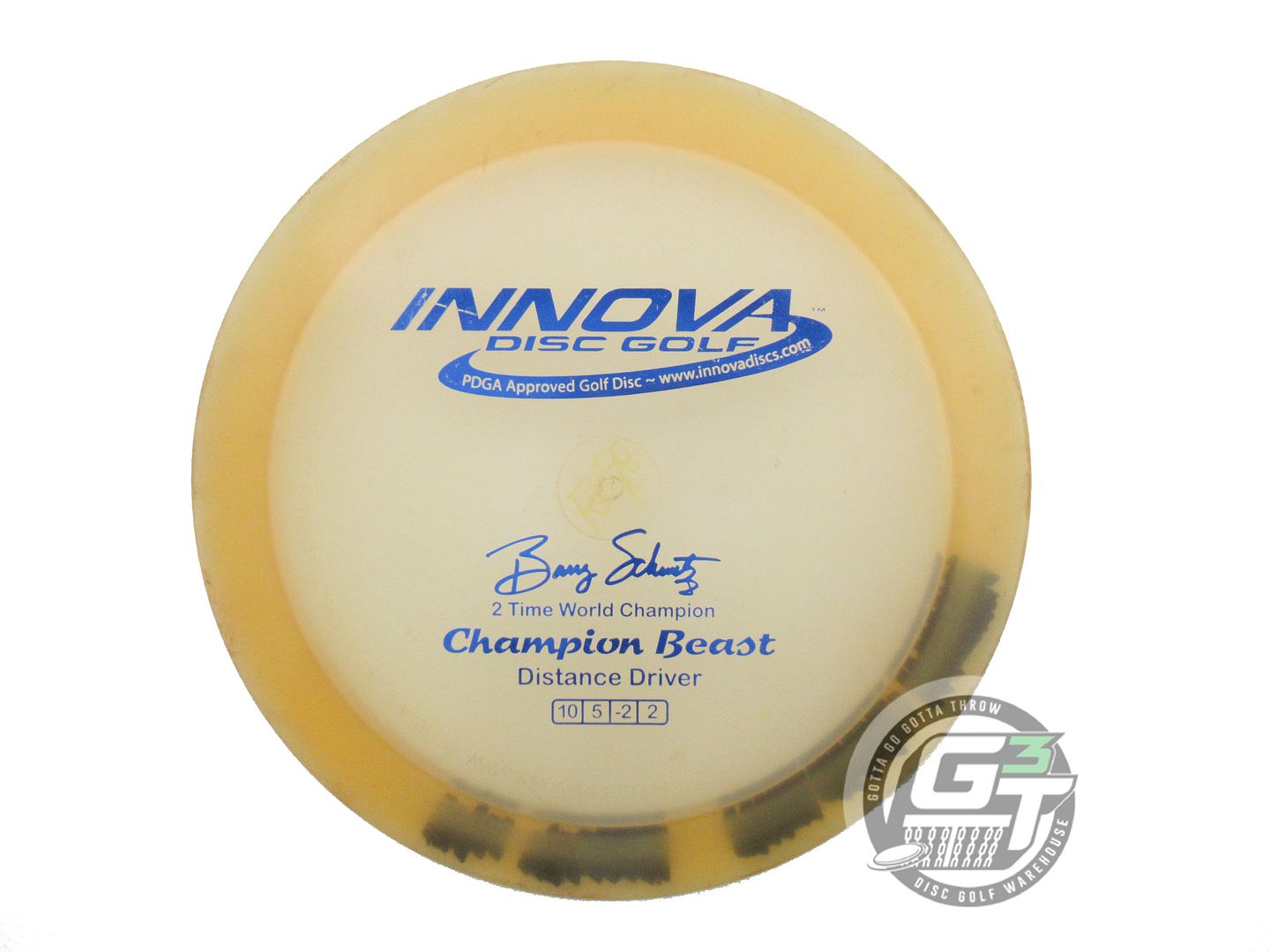 USED Innova Champion Beast 175g Lt. Yellow Blue Foil Distance Driver Golf Disc