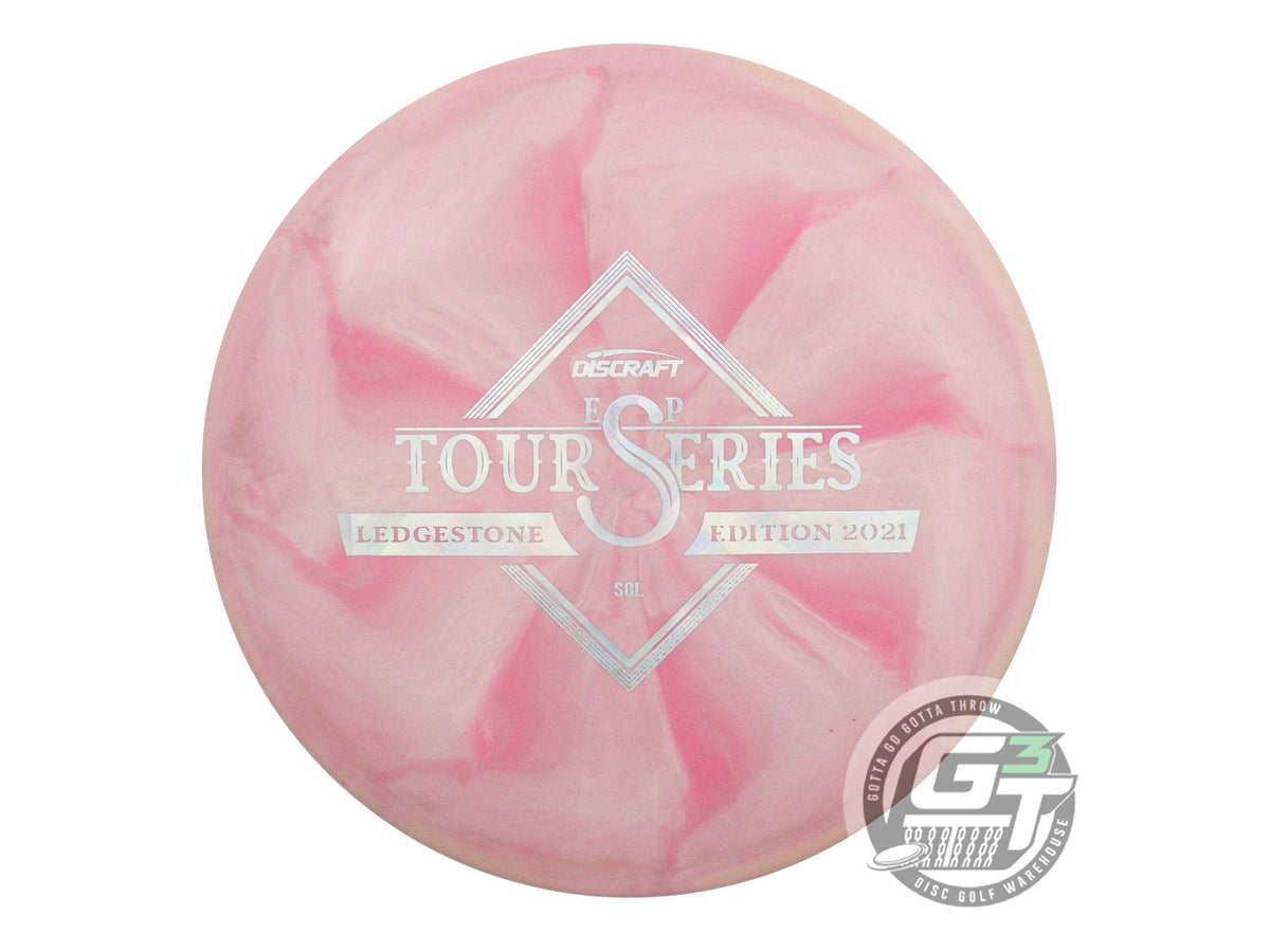 USED Discraft [LEDGESTONE] ESP Sol 174g Peach-Pink Prism Foil Midrange Golf Disc
