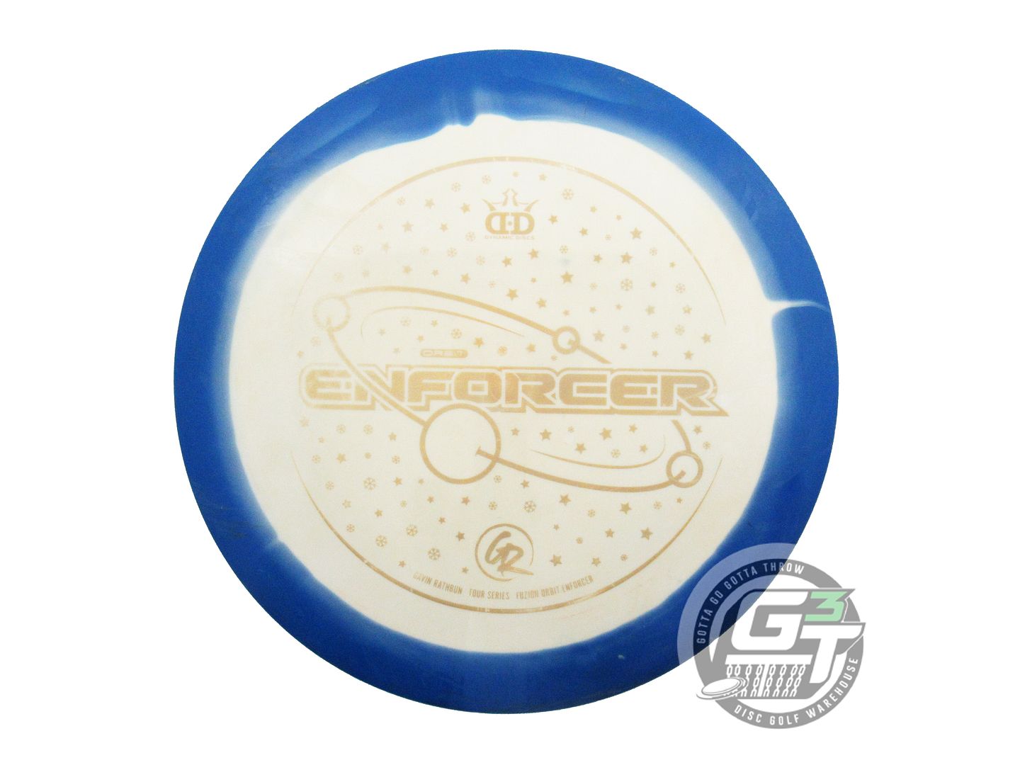 USED Dynamic Discs [RATHBUN] Fuzion Orbit Enforcer 175g Blue-White Driver Disc