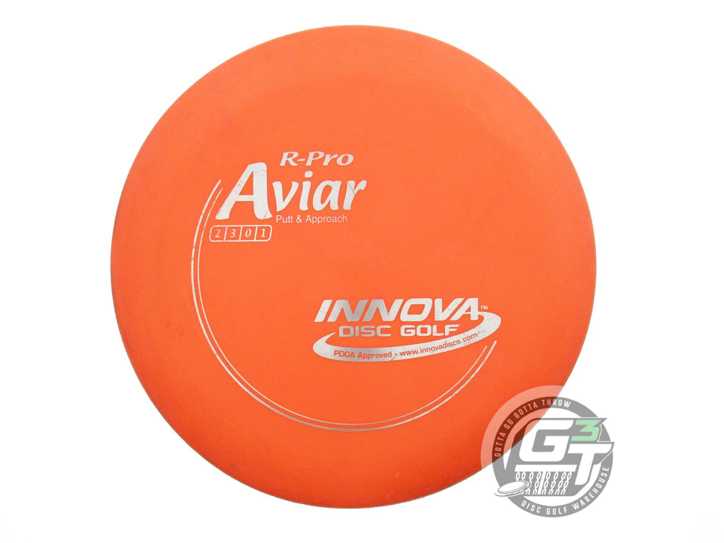 USED Innova R-Pro Aviar 170g Orange Silver Foil Putter Golf Disc