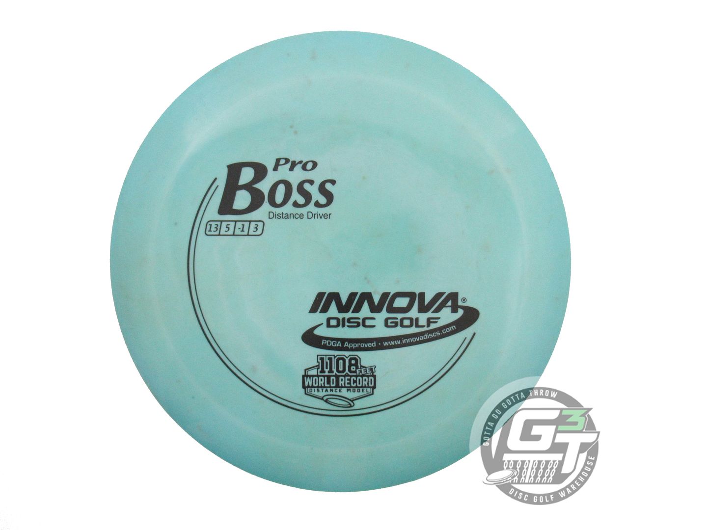USED Innova Pro Boss 170g Sky Blue Black Stamp Distance Driver Golf Disc