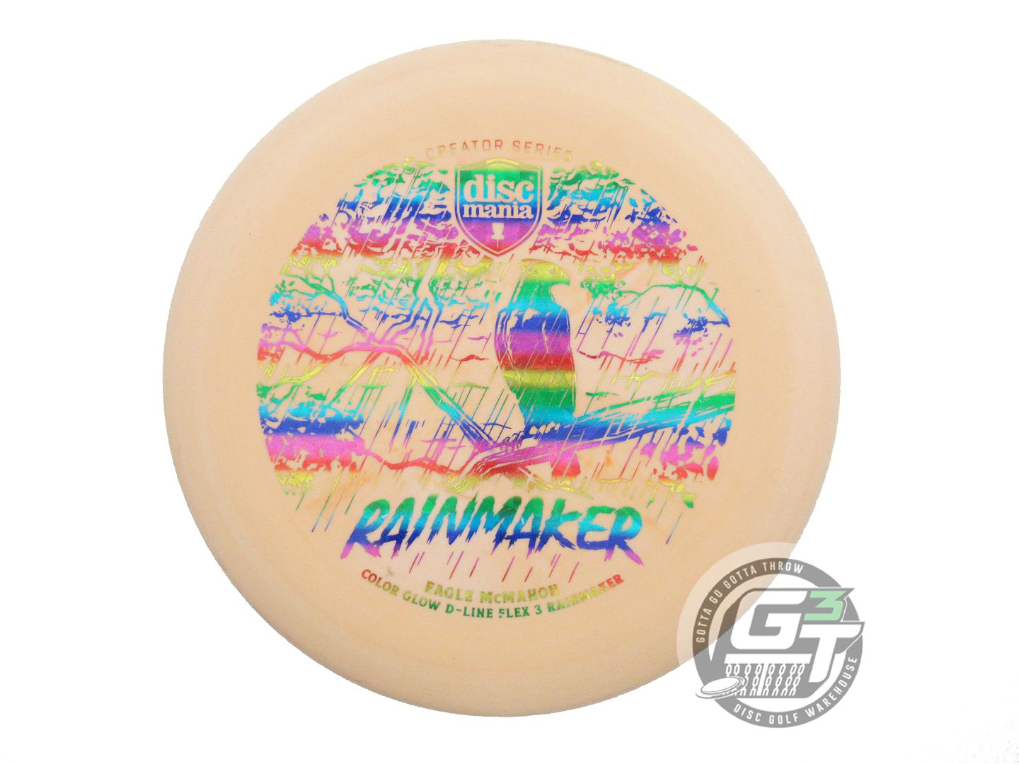 USED DiscMania [McMAHON] Glow D-Line Flex 3 Rainmaker 176g Peach Putter Disc