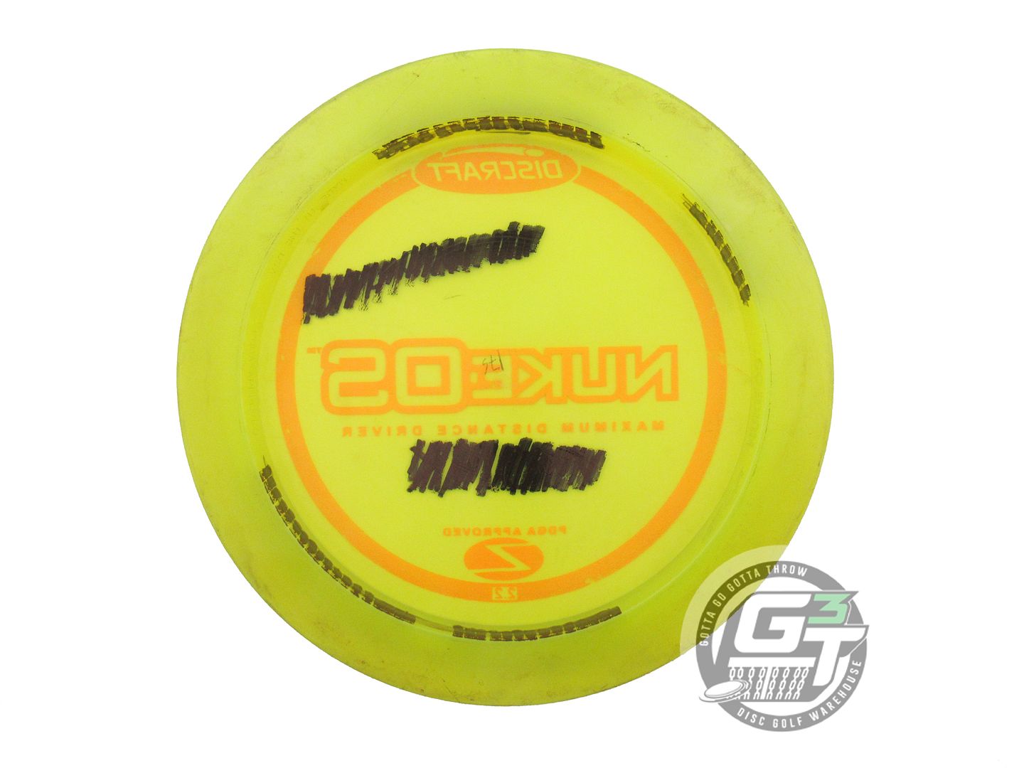 USED Discraft Z Nuke OS 175g Lime Orange Stamp PFN Distance Driver Golf Disc