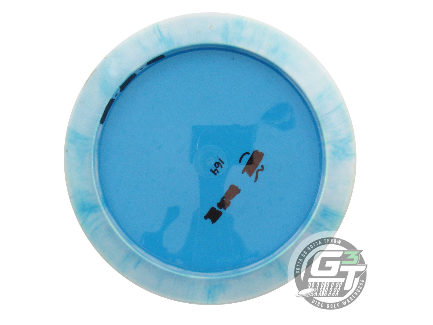 USED Innova Halo Star Destroyer 164g White-Teal Distance Driver Golf Disc