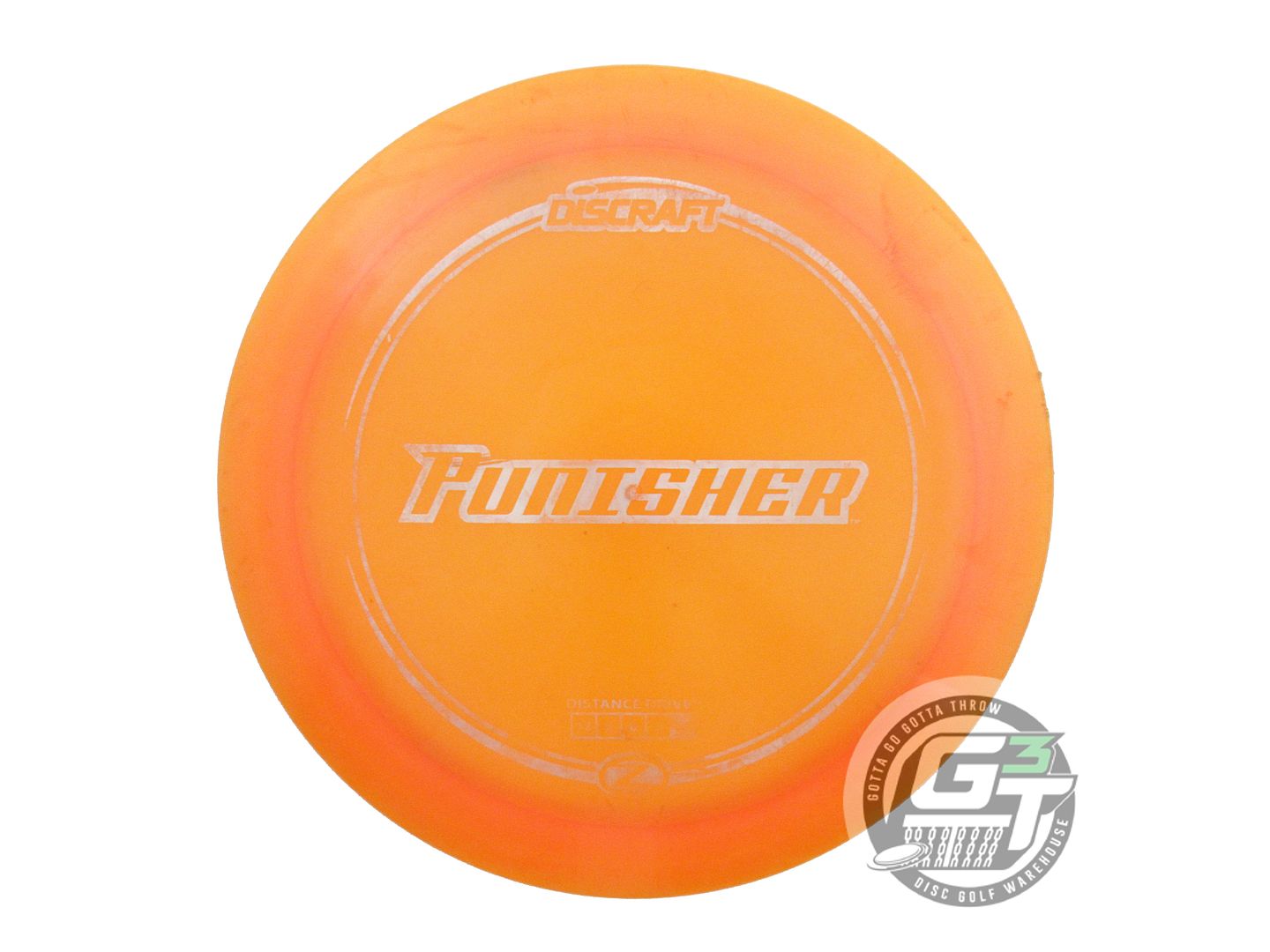USED Discraft Z Punisher 167g Orange Silver Holo Foil Distance Driver Golf Disc