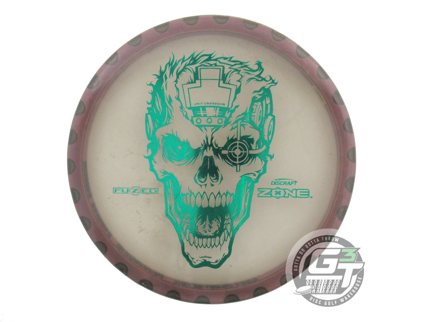 USED Discraft FuZed Zone 174g Lilac Green Foil Putter Golf Disc