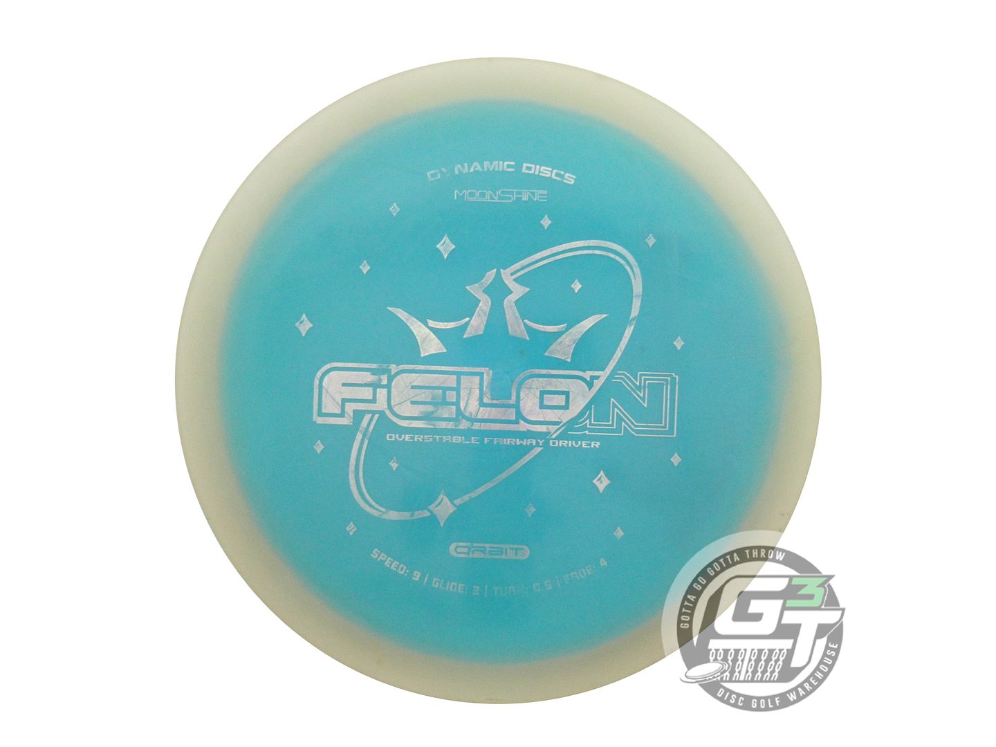 USED Dynamic Discs Moonshine Lucid Orbit Felon 174g Teal Fairway Driver Disc