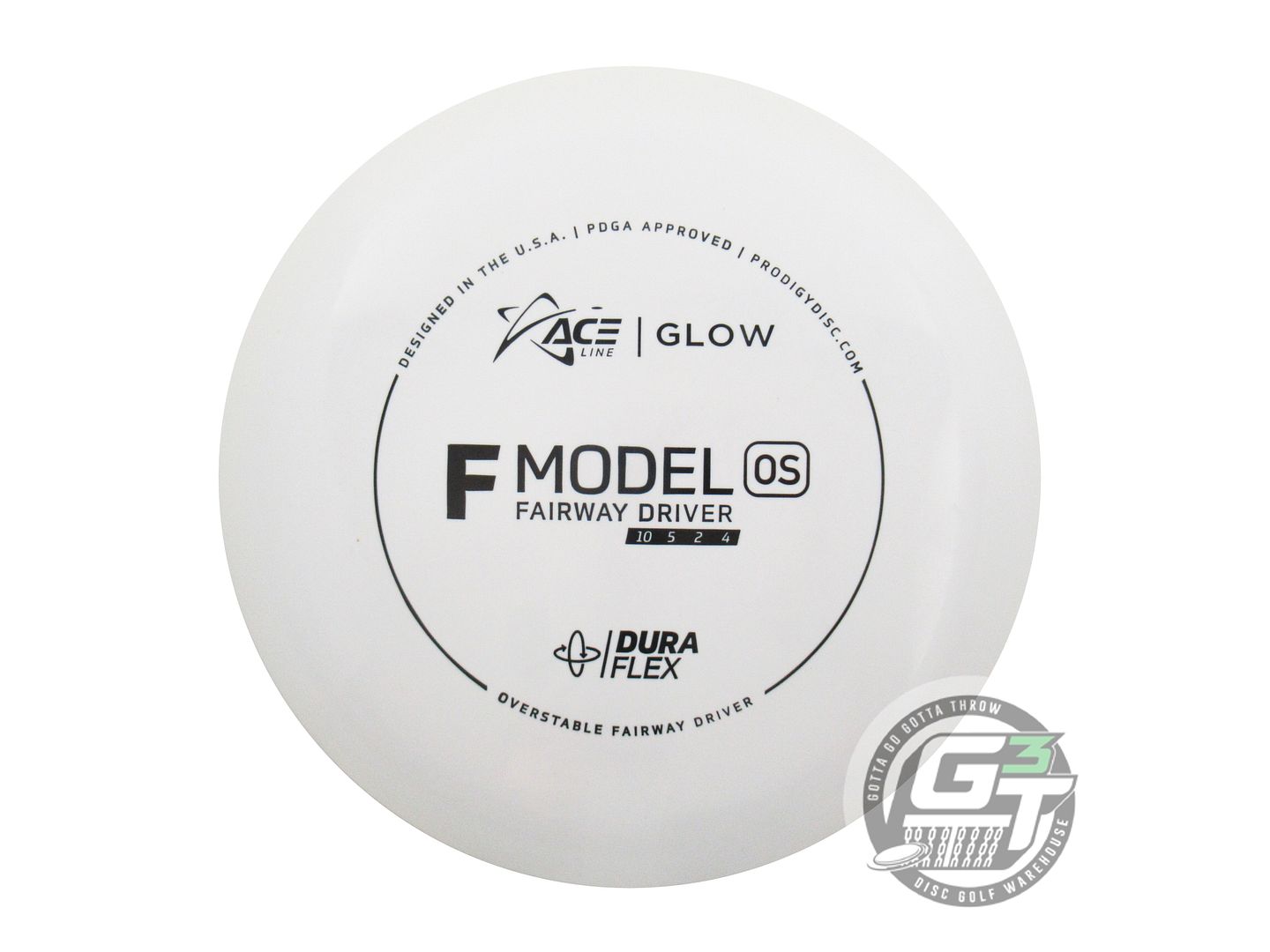 USED Prodigy Discs DuraFlex Glow F Model OS 176g White Fairway Driver Golf Disc