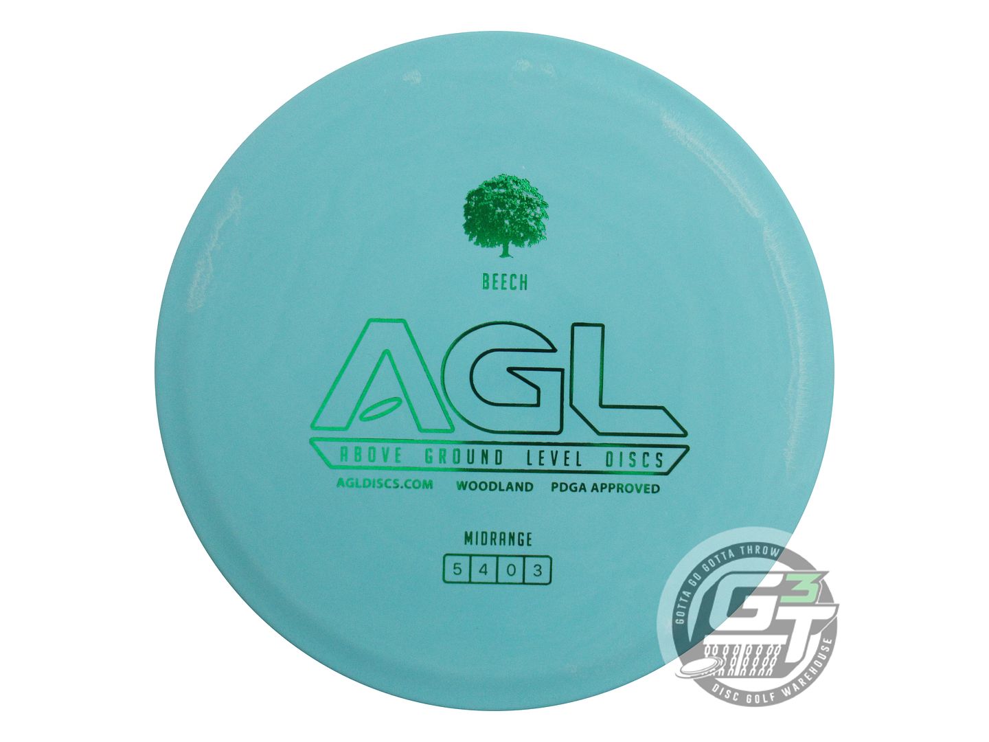 Above Ground Level Woodland Beech Midrange Golf Disc (Individually Listed)