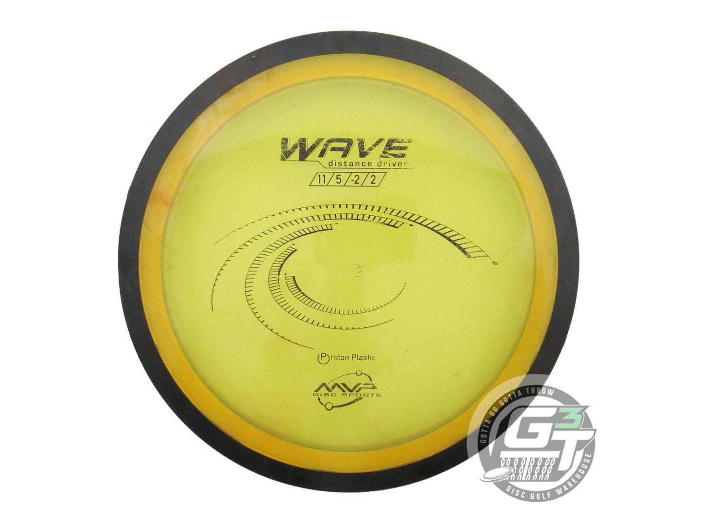 USED MVP Disc Sports Proton Wave 172g Yellow Distance Driver Golf Disc