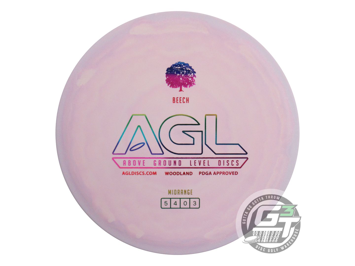 Above Ground Level Woodland Beech Midrange Golf Disc (Individually Listed)