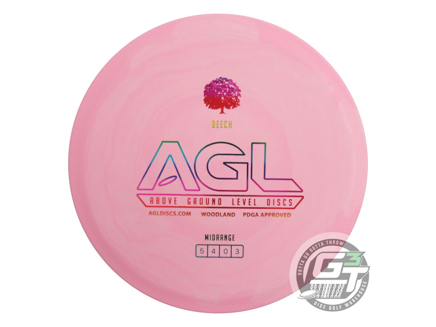 Above Ground Level Woodland Beech Midrange Golf Disc (Individually Listed)