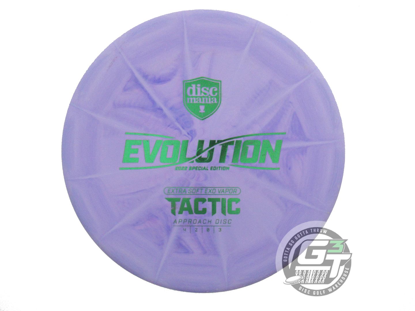 USED DiscMania EXO Extra Soft Tactic 174g Purple Green Foil Putter Golf Disc