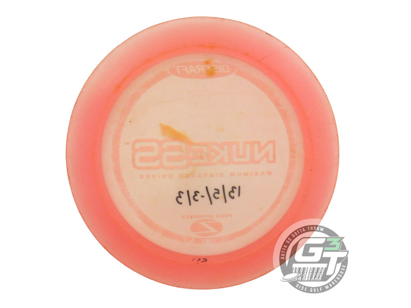 USED Discraft Z Nuke SS 173g Coral White Stamp PFN Distance Driver Golf Disc