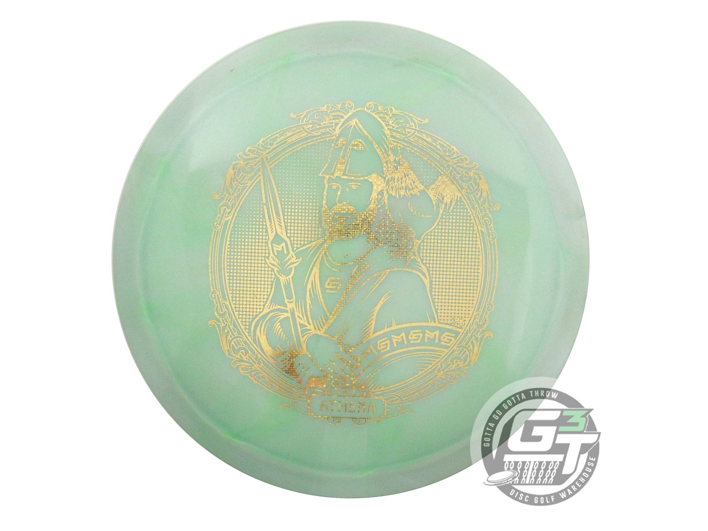 USED Discraft Elite Team Metallic Z Athena 175g Lime Gold Matrix Driver Disc