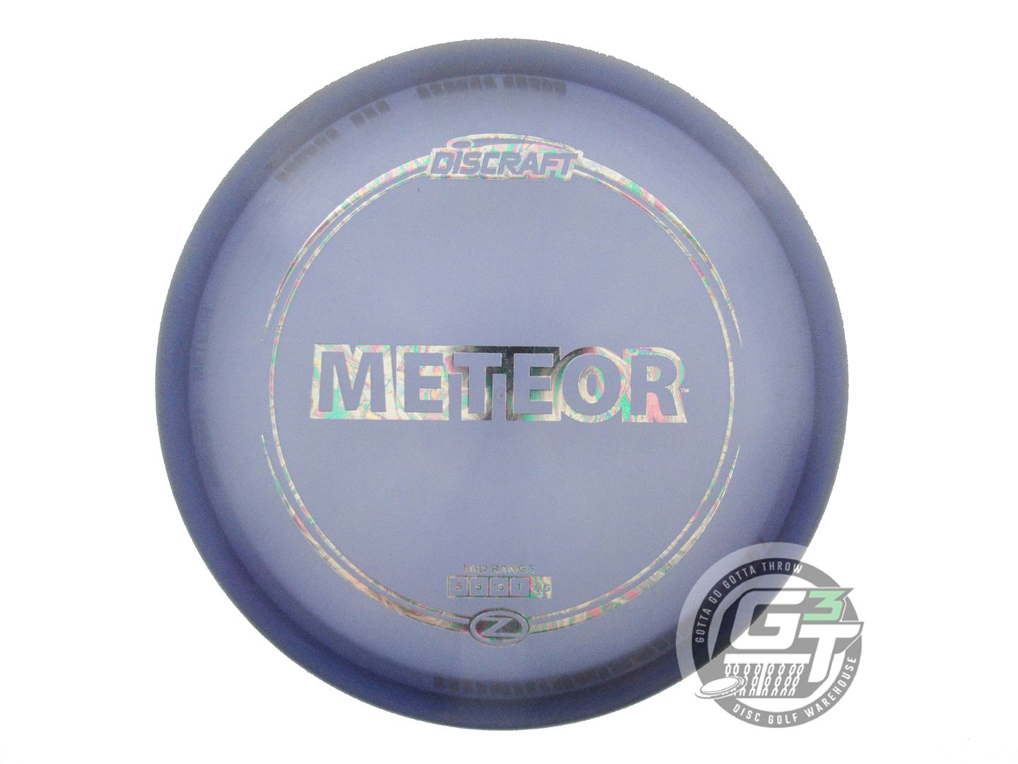 USED Discraft Z Meteor 178g Purple Oil Slick Foil Midrange Golf Disc