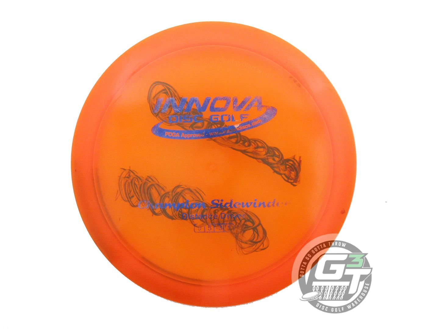 USED Innova Champion Sidewinder 173g Orange Blue Foil Distance Driver Golf Disc