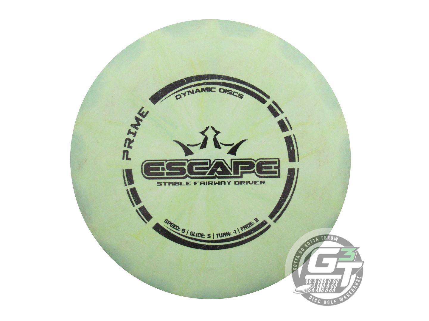 USED Dynamic Discs Prime Burst Escape 173g Lime Black Stamp Fairway Driver Disc