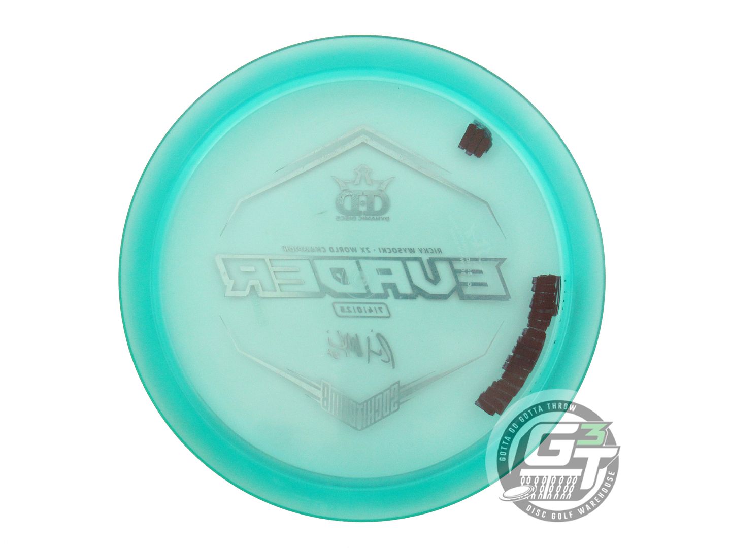 USED Dynamic Discs [WYSOCKI] Lucid Evader 173g Seafoam Red Foil Driver Golf Disc