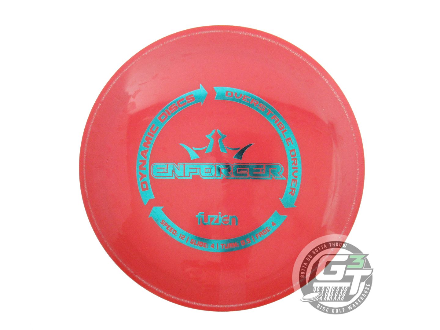 USED Dynamic Discs BioFuzion Enforcer 167g Red Teal Foil Distance Driver Disc