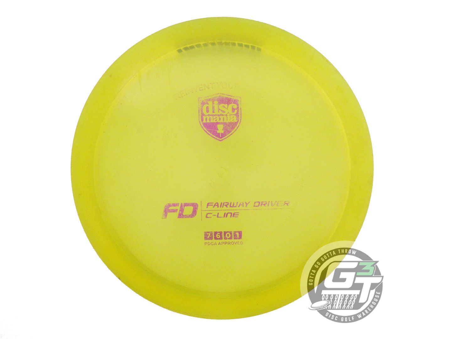 USED DiscMania C-Line FD 169g Yellow Magenta Foil Fairway Driver Golf Disc