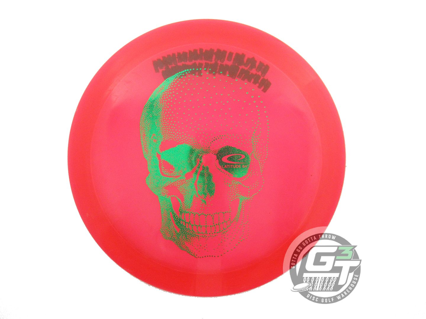 USED Latitude 64 HAPPY SKULL Opto-X Musket 169g Red Green Foil Driver Golf Disc