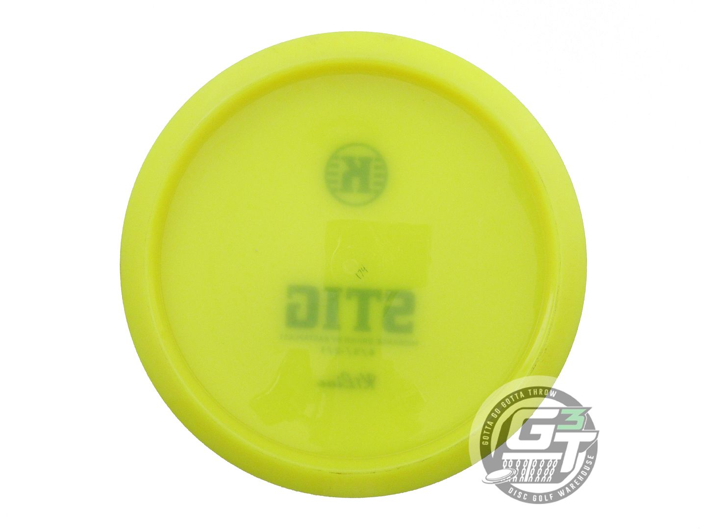 USED Kastaplast K1 Stig 174g Yellow Blue Stamp A Midrange Golf Disc