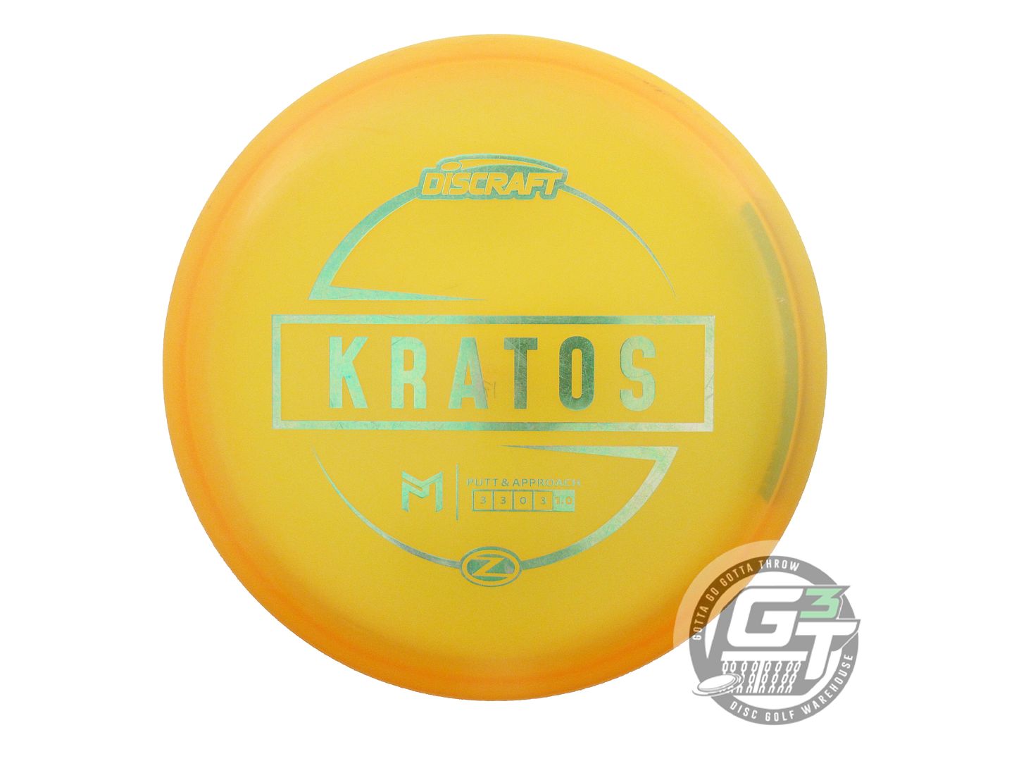 USED Discraft [McBETH] Z Kratos 174g Orange Green Foil Putter Golf Disc