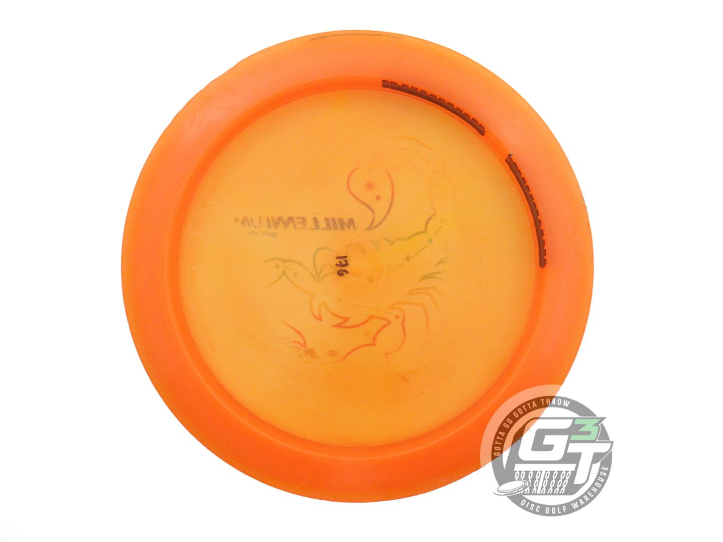 USED Millennium Quantum Scorpius 176g Orange Rainbow Foil Distance Driver Disc