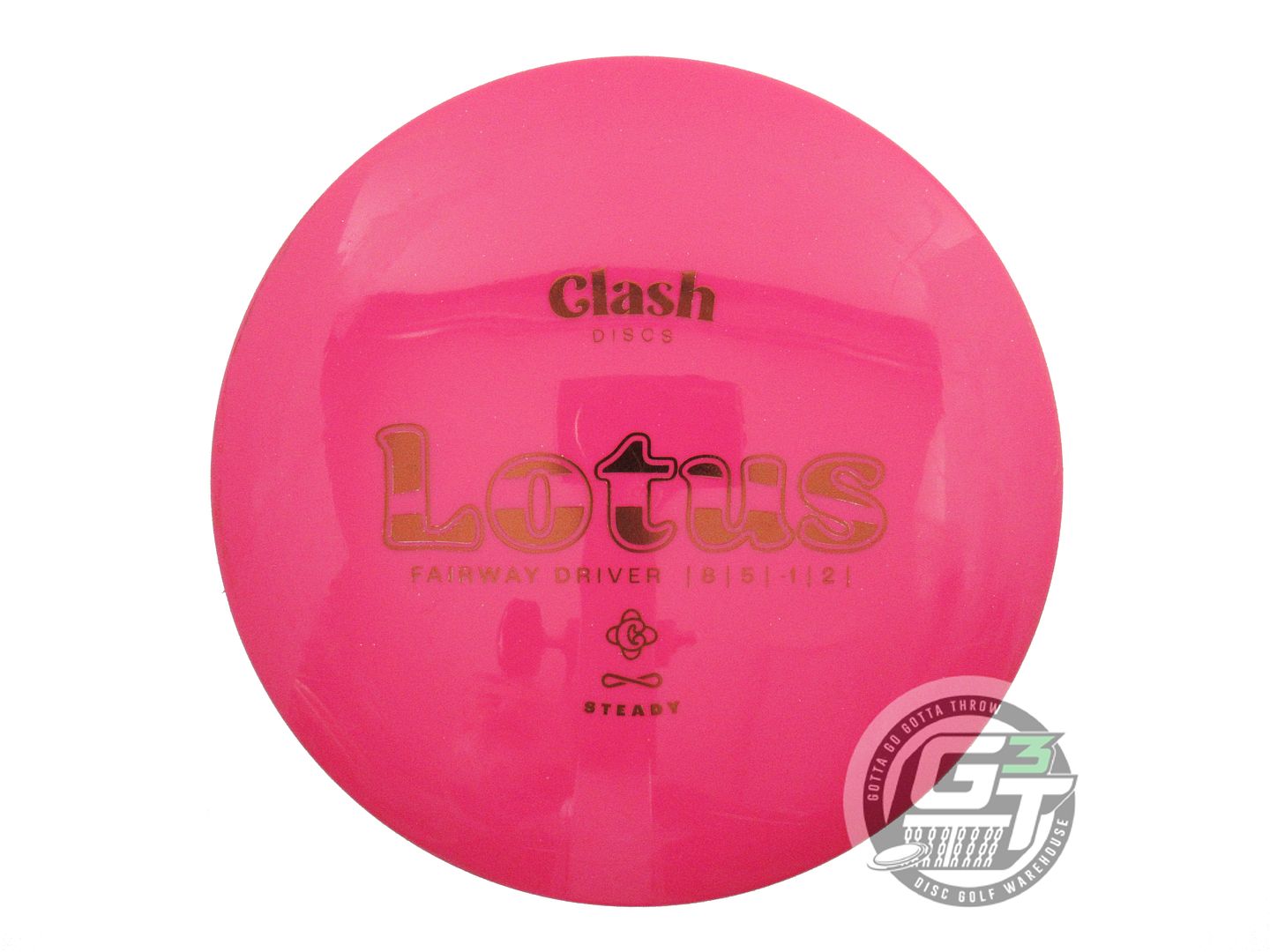 USED Clash Discs Steady Lotus 175g Magenta Brown Foil Fairway Driver Golf Disc