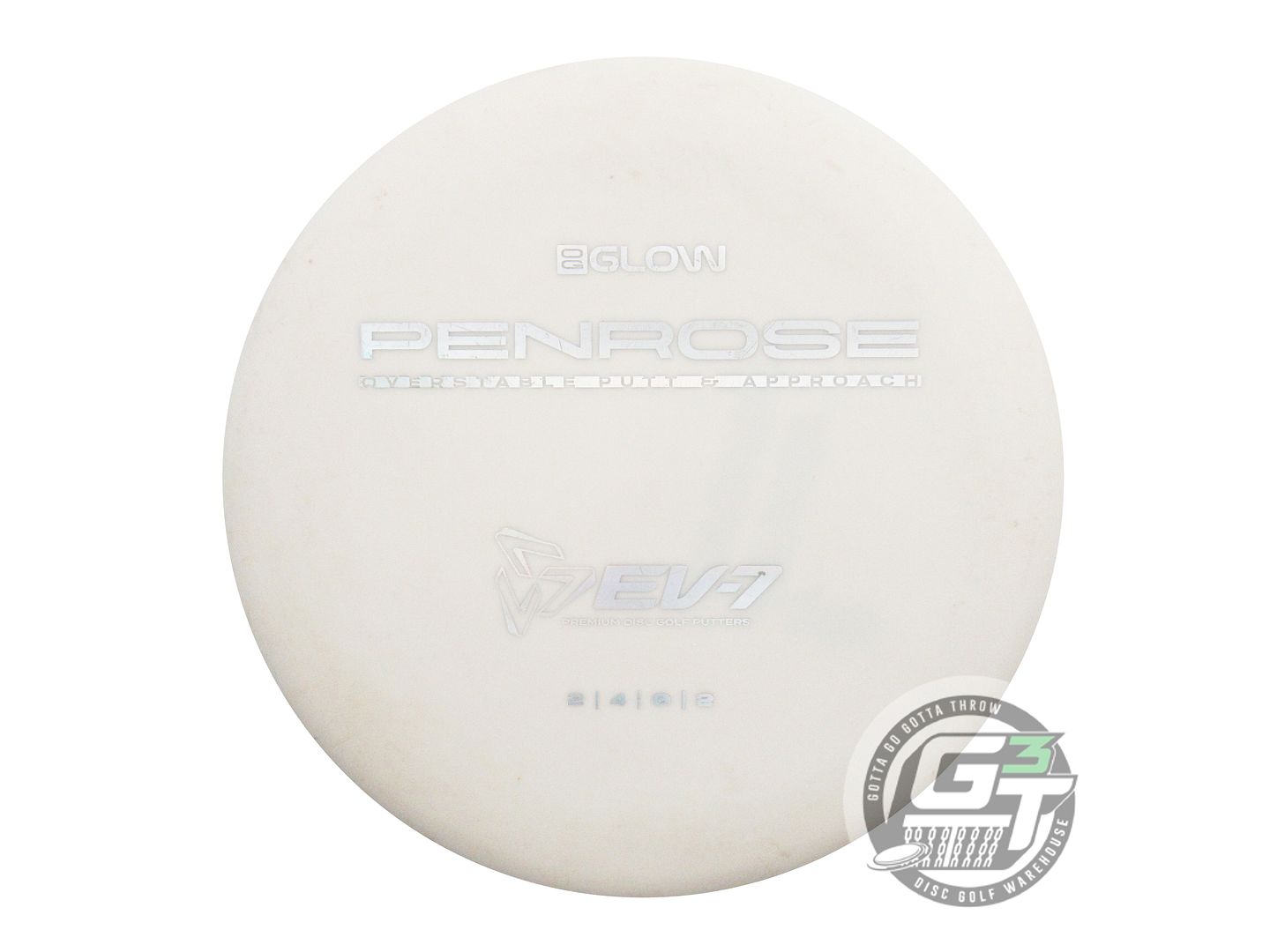 USED EV-7 OG Glow Penrose 173g White Silver Holo Foil A Putter Golf Disc
