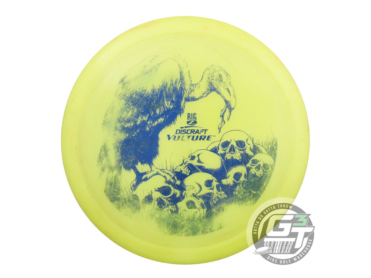 USED Discraft Big Z Vulture 176g Yellow Blue Foil Distance Driver Golf Disc