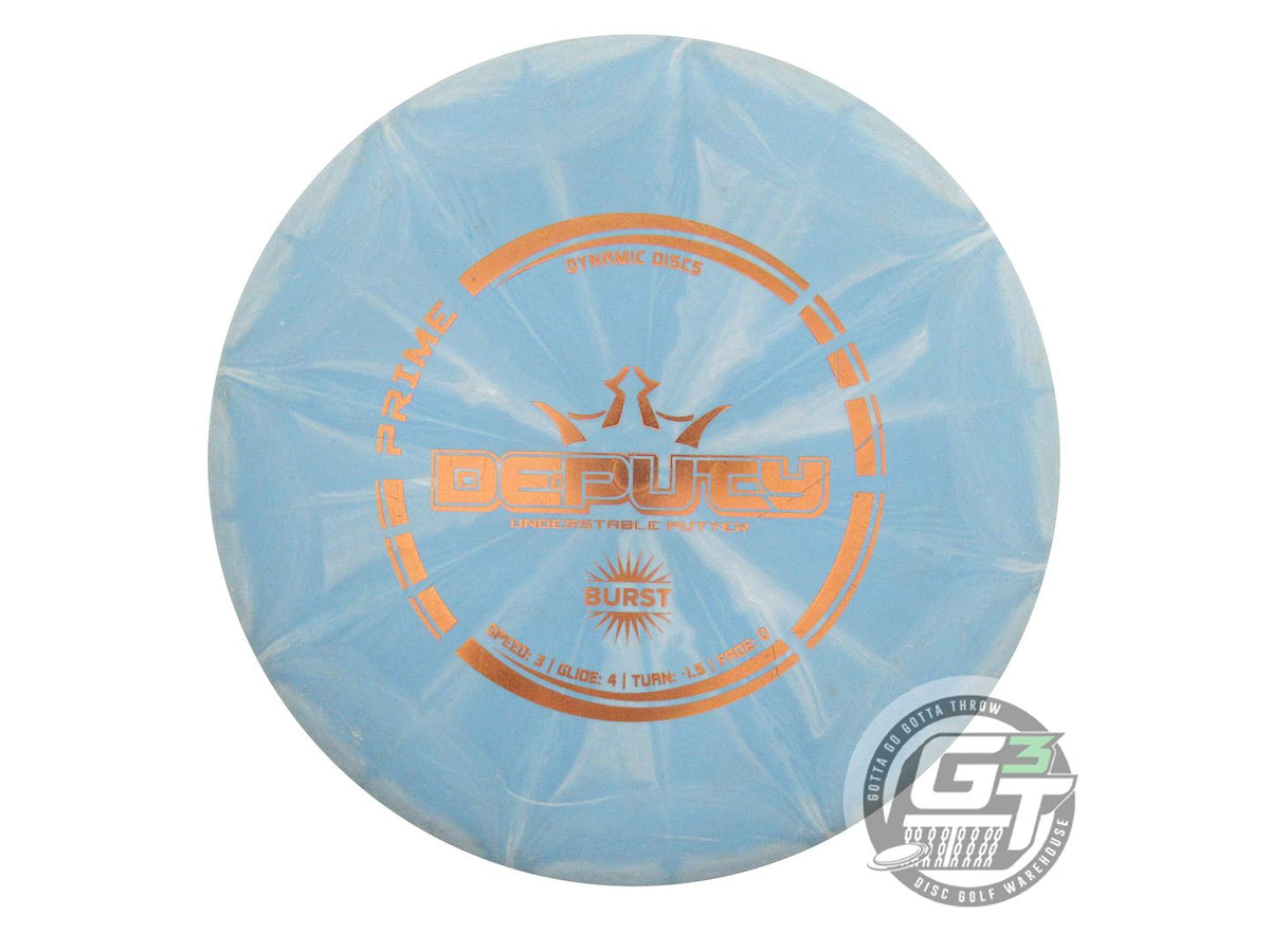 USED Dynamic Discs Prime Burst Deputy 174g Blue Copper Foil Putter Golf Disc