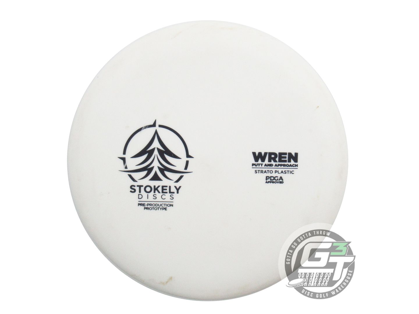USED Stokely Discs PROTO Strato Wren 173g White Black Stamp Putter Golf Disc