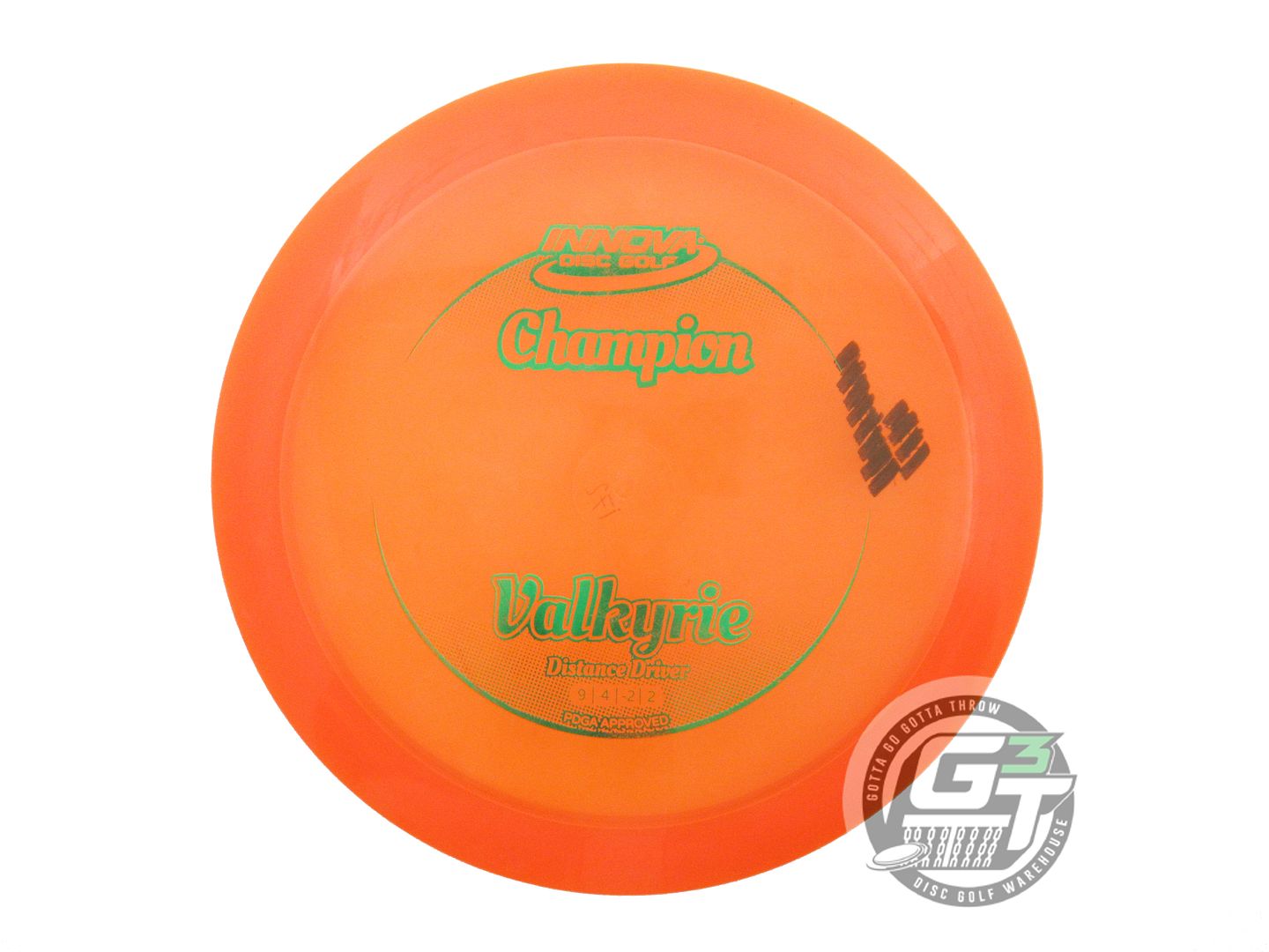 USED Innova Champion Valkyrie 172g Orange Green Foil Distance Driver Golf Disc
