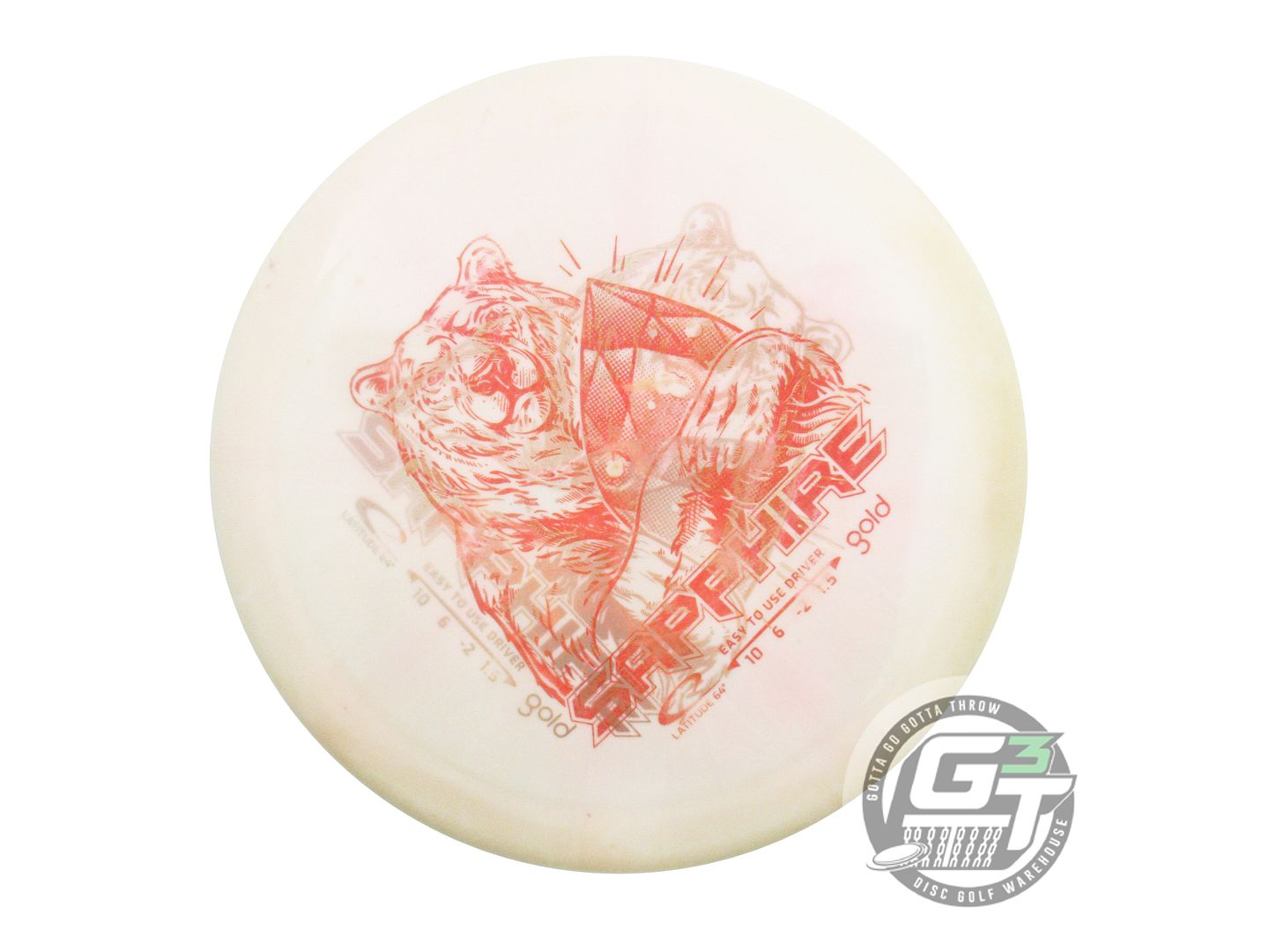 USED Latitude 64 X-OUT Gold Sapphire 159g White-Pink Distance Driver Golf Disc