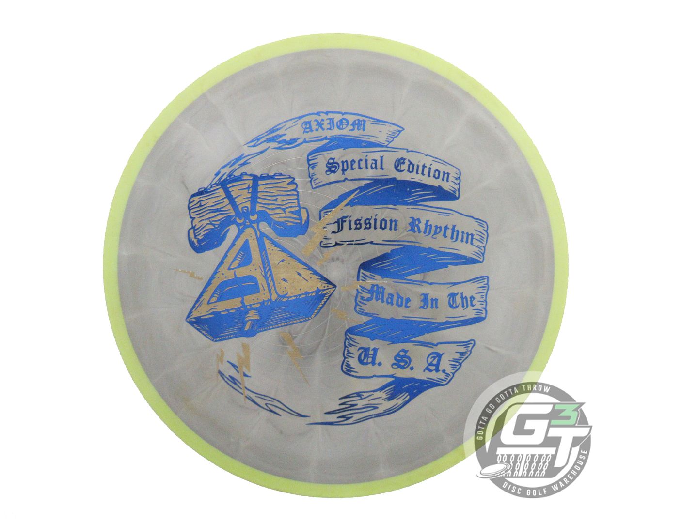 USED Axiom Discs [SE] Fission Rhythm 157g Gray Yellow Rim Distance Driver Disc